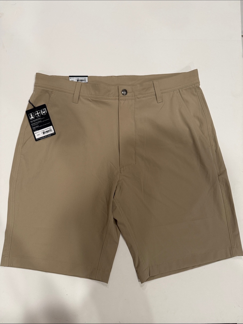 FootJoy Men's Flat Front Golf Shorts - Tan